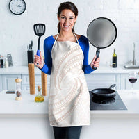 White Sunday Lotu Tamaiti Apron Polynesian Wave Pastel Nude LT9 - Polynesian Pride