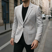 White Sunday Lotu Tamaiti Blazer Polynesian Wave Pastel Nude LT9 - Polynesian Pride