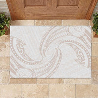 White Sunday Lotu Tamaiti Rubber Doormat Polynesian Wave Pastel Nude LT9 Nude - Polynesian Pride