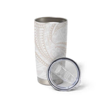 White Sunday Lotu Tamaiti Tumbler Cup Polynesian Wave Pastel Nude LT9 - Polynesian Pride