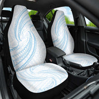 White Sunday Lotu Tamaiti Car Seat Cover Polynesian Wave Pastel Sky Blue LT9 One Size Blue - Polynesian Pride