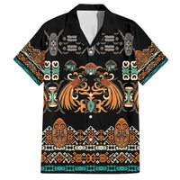 Black Batik Papua-inspired Pattern Family Matching Off Shoulder Maxi Dress and Hawaiian Shirt - Polynesian Pride