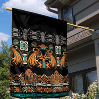Black Batik Papua-inspired Pattern Garden Flag - Polynesian Pride