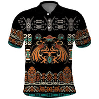 Black Batik Papua-inspired Pattern Polo Shirt - Polynesian Pride