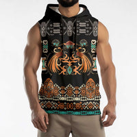 Black Batik Papua-inspired Pattern Sleeveless Hoodie - Polynesian Pride
