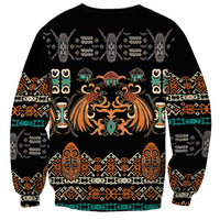 Black Batik Papua-inspired Pattern Sweatshirt - Polynesian Pride