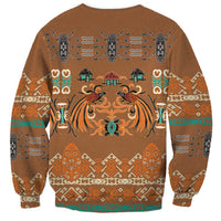 Terracotta Batik Papua-inspired Pattern Sweatshirt - Polynesian Pride