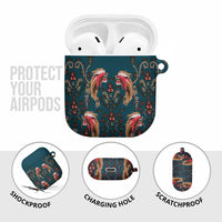 Dark Cyan Blue Bird of Batik Papua AirPods Case Exotic Natural Wealth of Papua - Polynesian Pride