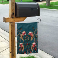 Dark Cyan Blue Bird of Batik Papua Garden Flag Exotic Natural Wealth of Papua LT9 - Polynesian Pride