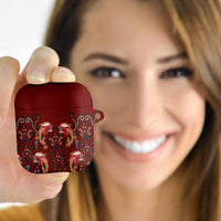 Oxblood Bird of Batik Papua AirPods Case Exotic Natural Wealth of Papua LT9 Red - Polynesian Pride