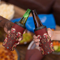 Oxblood Bird of Batik Papua 4 in 1 Can Cooler Tumbler Exotic Natural Wealth of Papua LT9 - Polynesian Pride