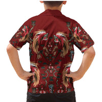 Oxblood Bird of Batik Papua Family Matching Mermaid Dress and Hawaiian Shirt Exotic Natural Wealth of Papua LT9 - Polynesian Pride