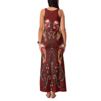 Oxblood Bird of Batik Papua Family Matching Tank Maxi Dress and Hawaiian Shirt Exotic Natural Wealth of Papua LT9 - Polynesian Pride