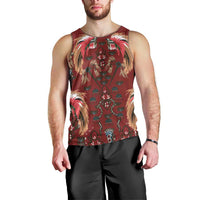 Oxblood Bird of Batik Papua Men Tank Top Exotic Natural Wealth of Papua LT9 - Polynesian Pride