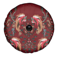 Oxblood Bird of Batik Papua Spare Tire Cover Exotic Natural Wealth of Papua LT9 - Polynesian Pride