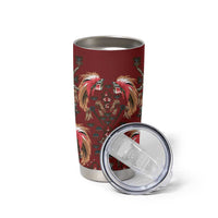 Oxblood Bird of Batik Papua Tumbler Cup Exotic Natural Wealth of Papua LT9 - Polynesian Pride