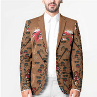 Terracotta Bird of Batik Papua Blazer Exotic Natural Wealth of Papua - Polynesian Pride