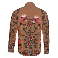 Terracotta Bird of Batik Papua Family Matching Off Shoulder Maxi Dress and Hawaiian Shirt Exotic Natural Wealth of Papua LT9 - Polynesian Pride