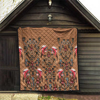 Terracotta Bird of Batik Papua Quilt Exotic Natural Wealth of Papua - Polynesian Pride