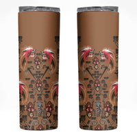 Terracotta Bird of Batik Papua Skinny Tumbler Exotic Natural Wealth of Papua LT9 Gold - Polynesian Pride