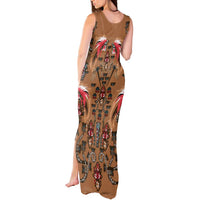 Terracotta Bird of Batik Papua Tank Maxi Dress Exotic Natural Wealth of Papua LT9 - Polynesian Pride