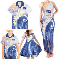 Marshall Islands Manit Day Family Matching Tank Maxi Dress and Hawaiian Shirt Plumeria and Polynesian Tribal LT9 - Polynesian Pride