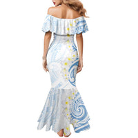 Palau 1981 Tribal Tattoo Family Matching Mermaid Dress and Hawaiian Shirt with Belau Plumeria Flowers LT9 - Polynesian Pride