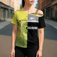 Custom Cricket AUNZ Spirit Cross Shoulder Shirt Aussie New Zealand Retro Edition - Polynesian Pride