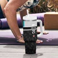 Custom NZ Cricket Pride Tumbler With Handle Silver Fern Fan Supporter Apparel LT9 - Polynesian Pride
