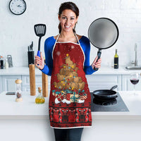 Funny Kiwi Bird Xmas Tree Apron New Zealand Tribal Christmas Spirit - Polynesian Pride