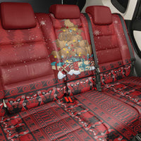 Funny Kiwi Bird Xmas Tree Back Car Seat Cover New Zealand Tribal Christmas Spirit LT9 - Polynesian Pride