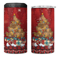 Funny Kiwi Bird Xmas Tree 4 in 1 Can Cooler Tumbler New Zealand Tribal Christmas Spirit LT9 One Size: 16 oz Red - Polynesian Pride