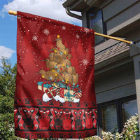 Funny Kiwi Bird Xmas Tree Garden Flag New Zealand Tribal Christmas Spirit LT9 - Polynesian Pride