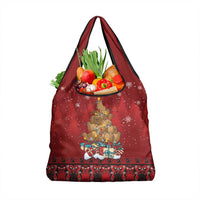 Funny Kiwi Bird Xmas Tree Grocery Bag New Zealand Tribal Christmas Spirit - Polynesian Pride