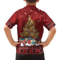 Funny Kiwi Bird Xmas Tree Kid Hawaiian Shirt New Zealand Tribal Christmas Spirit LT9 - Polynesian Pride