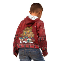 Funny Kiwi Bird Xmas Tree Kid Hoodie New Zealand Tribal Christmas Spirit LT9 - Polynesian Pride