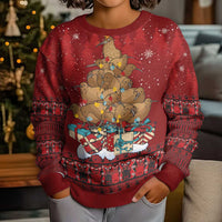 Funny Kiwi Bird Xmas Tree Kid Ugly Christmas Sweater New Zealand Tribal Christmas Spirit LT9 - Polynesian Pride