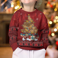 Funny Kiwi Bird Xmas Tree Kid Ugly Christmas Sweater New Zealand Tribal Christmas Spirit LT9 - Polynesian Pride