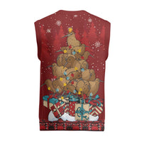 Funny Kiwi Bird Xmas Tree Christmas Knitted V-Neck Vest New Zealand Tribal Christmas Spirit LT9 - Polynesian Pride