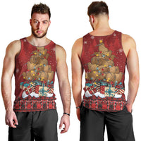 Funny Kiwi Bird Xmas Tree Men Tank Top New Zealand Tribal Christmas Spirit LT9 - Polynesian Pride