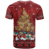 Funny Kiwi Bird Xmas Tree T Shirt New Zealand Tribal Christmas Spirit LT9 - Polynesian Pride