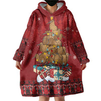 Funny Kiwi Bird Xmas Tree Wearable Blanket Hoodie New Zealand Tribal Christmas Spirit LT9 - Polynesian Pride