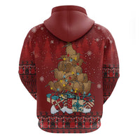 Funny Kiwi Bird Xmas Tree Zip Hoodie New Zealand Tribal Christmas Spirit LT9 - Polynesian Pride