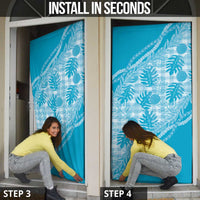 Hawaii Breadfruit Palaka Door Cover Polu Maile Lei - Polynesian Pride