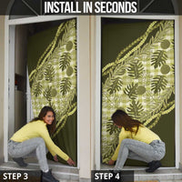 Hawaii Breadfruit Palaka Door Cover Omaomao Maile Lei - Polynesian Pride