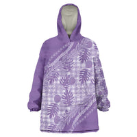 Hawaii Breadfruit Palaka Wearable Blanket Hoodie Poni Maile Lei - Polynesian Pride