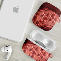 Hawaii Breadfruit Palaka AirPods Case Ulaula Maile Lei - Polynesian Pride