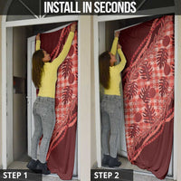 Hawaii Breadfruit Palaka Door Cover Ulaula Maile Lei - Polynesian Pride