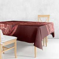 Hawaii Breadfruit Palaka Tablecloth Ulaula Maile Lei - Polynesian Pride
