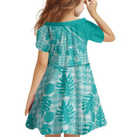Hawaii Breadfruit Palaka Family Matching Short Sleeve Bodycon Dress and Hawaiian Shirt Polu Opal Maile Lei LT9 - Polynesian Pride